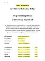 Bezpečnostná politika  kybernetickej bezpečnosti